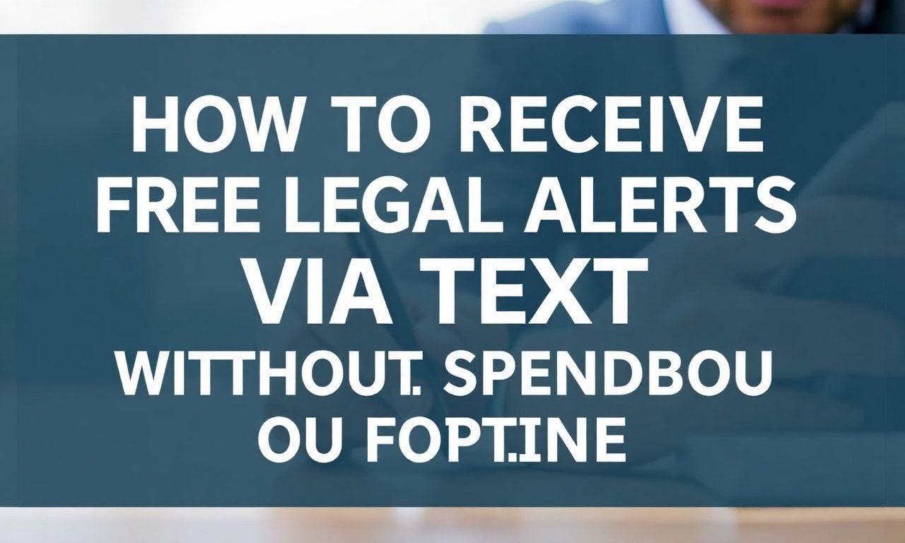How to Get Free Legal Alerts via Text Without Breaking the Bank