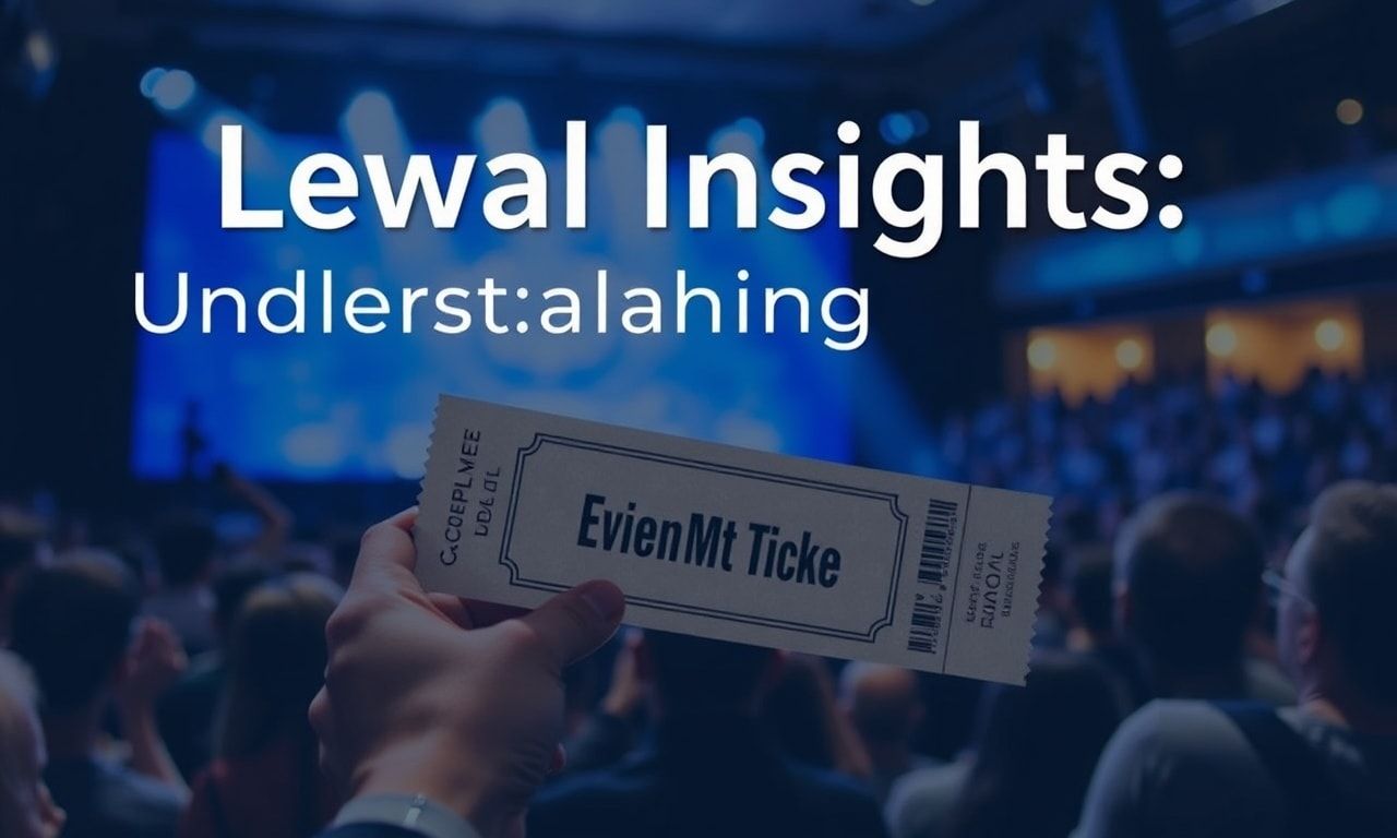 Legal Insights: Navigating Event Tickets and Liability