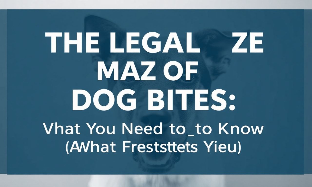The Legal Labyrinth of Dog Bites: What You Need to Know (And What Pisses Me Off)