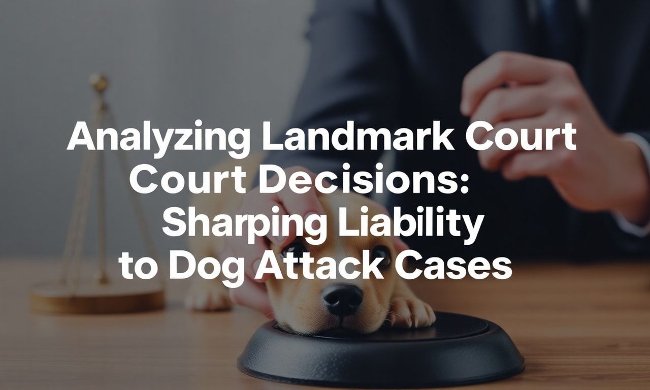Analyzing Landmark Court Decisions Shaping Liability in Dog Attack Cases